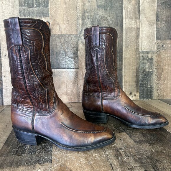 Lucchese San Antonio 2265 Vintage Western Cowboy Boots Mens 10.5 EE - Picture 11 of 12
